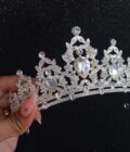 Bridal hijab crown