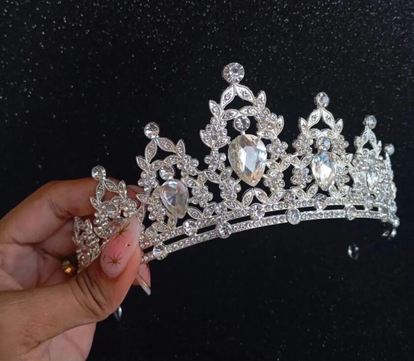 Bridal hijab crown