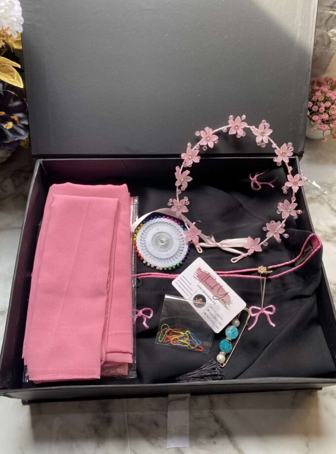 Eid special Pink Bow Abaya