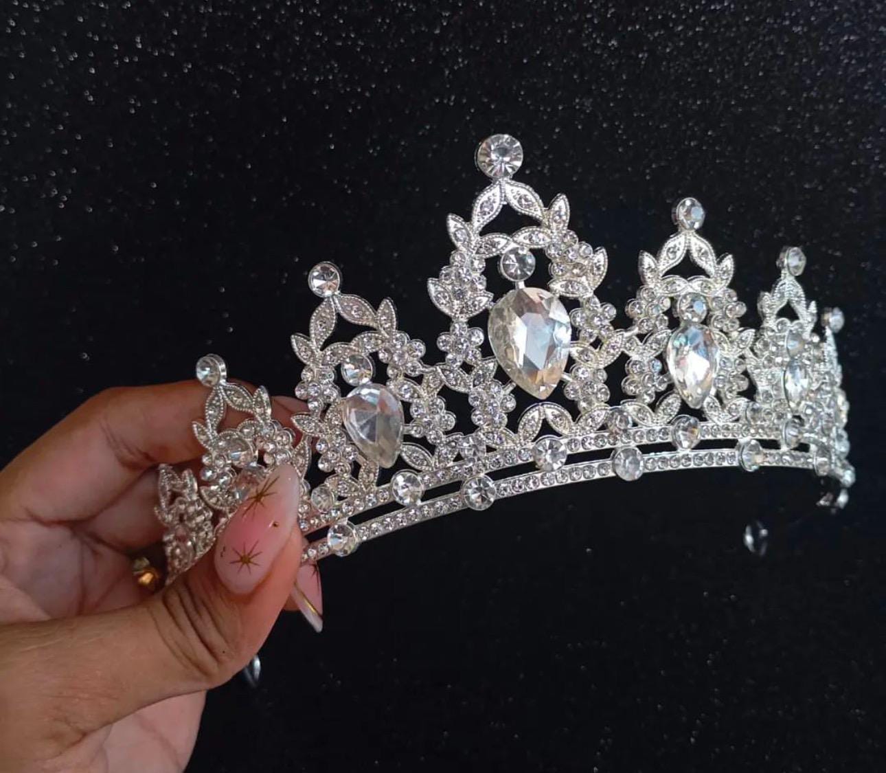 Bridal hijab crown