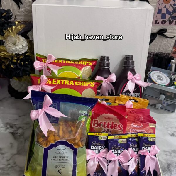 Customized snack Box with hijabs and bangles