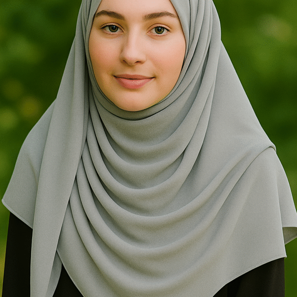 China Chiffon Georgette Hijab (Light Sage Olive )