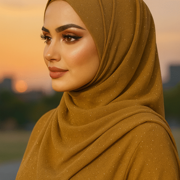 Premium Moonlight Chiffon Georgette Hijab(Camel Brown )