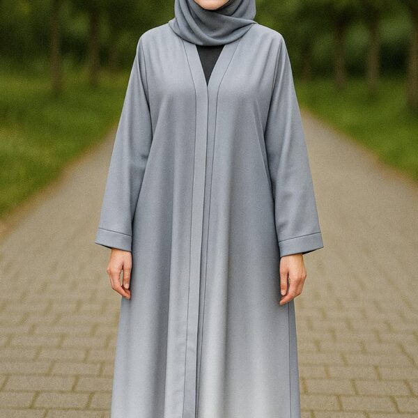 Silver Mist Abaya (Soft,Elegant,Calm Grey)