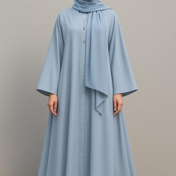 Sky Serenity Abaya (Soft Blue + Elegant flow )