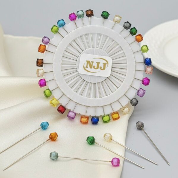 Square Jewel Scarf Pin (Single Pin)