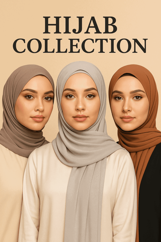 Elegant hijab styles for women from Hijab Haven Store's collection.