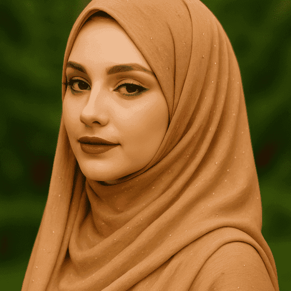 Hijab fashion for women, stylish beige hijab, modest Islamic headscarf, hijab Haven Store, elegant hijab accessories.